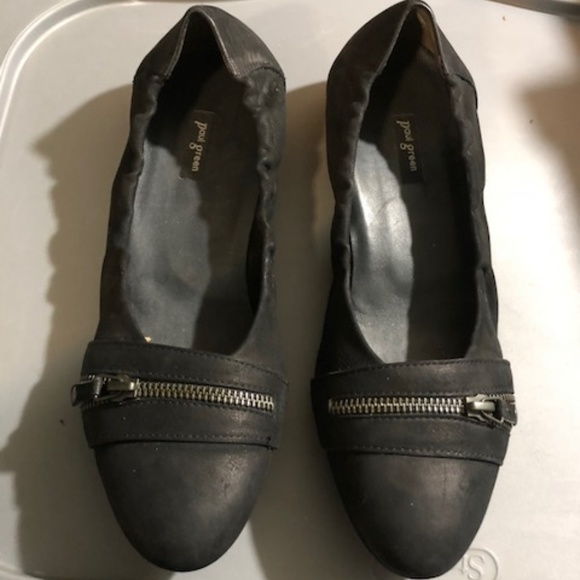 paul green black flats